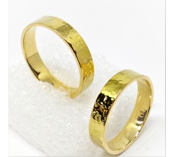 ALIANZA ORO AMARILLO 18K MARTELADA