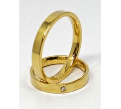 ALIANZA PLANA ORO AMARILLO 18K