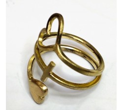 ANILLO DOBLE CORAZON ORO 18K