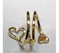 ANILLO DOBLE CORAZON ORO 18K