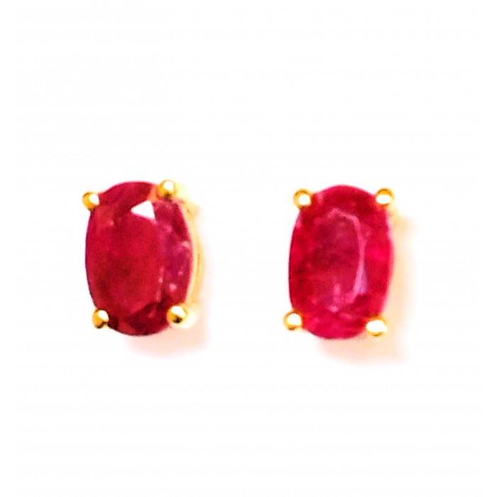 PENDIENTES DE RUBIS NATURALES